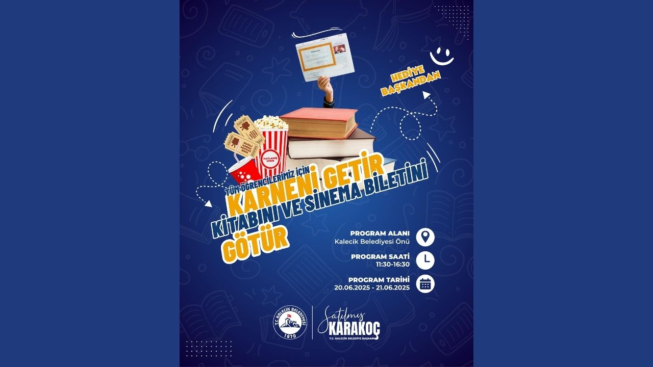 Karneni getir, kitabını ve sinema biletini götür etkinliği Kalecik’te yoğun ilgi gördü – Birlik Haber Ajansı