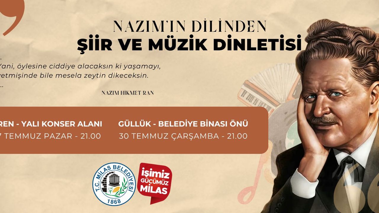 Nazım Hikmet Milas’ta anılıyor: Şiir ve müzik dolu geceler Ören ve Güllük’te – Birlik Haber Ajansı