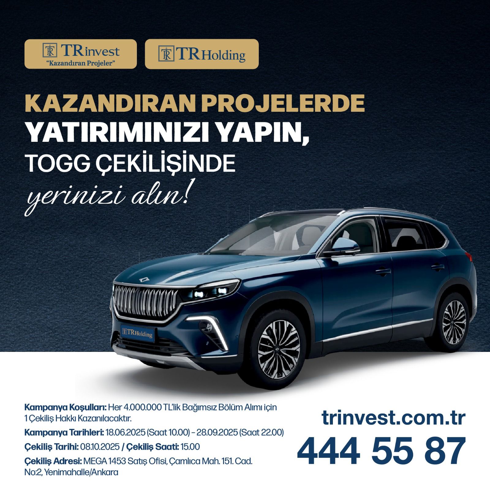 TRinvest’ten yatırımcılara büyük fırsat: Konut alımlarına özel TOGG kampanyası! – Birlik Haber Ajansı