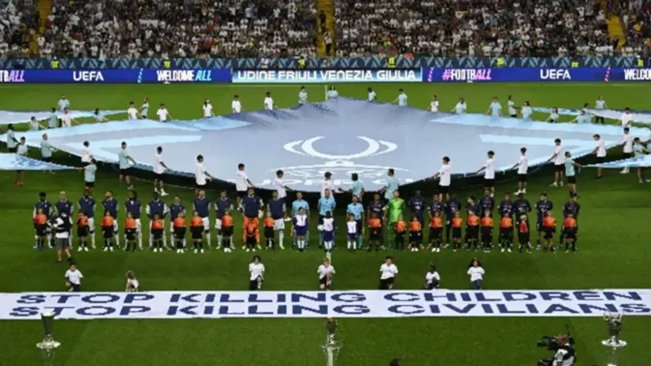 UEFA süper kupa maçında “Sivilleri Öldürmeyi Bırakın” mesajı – Birlik Haber Ajansı