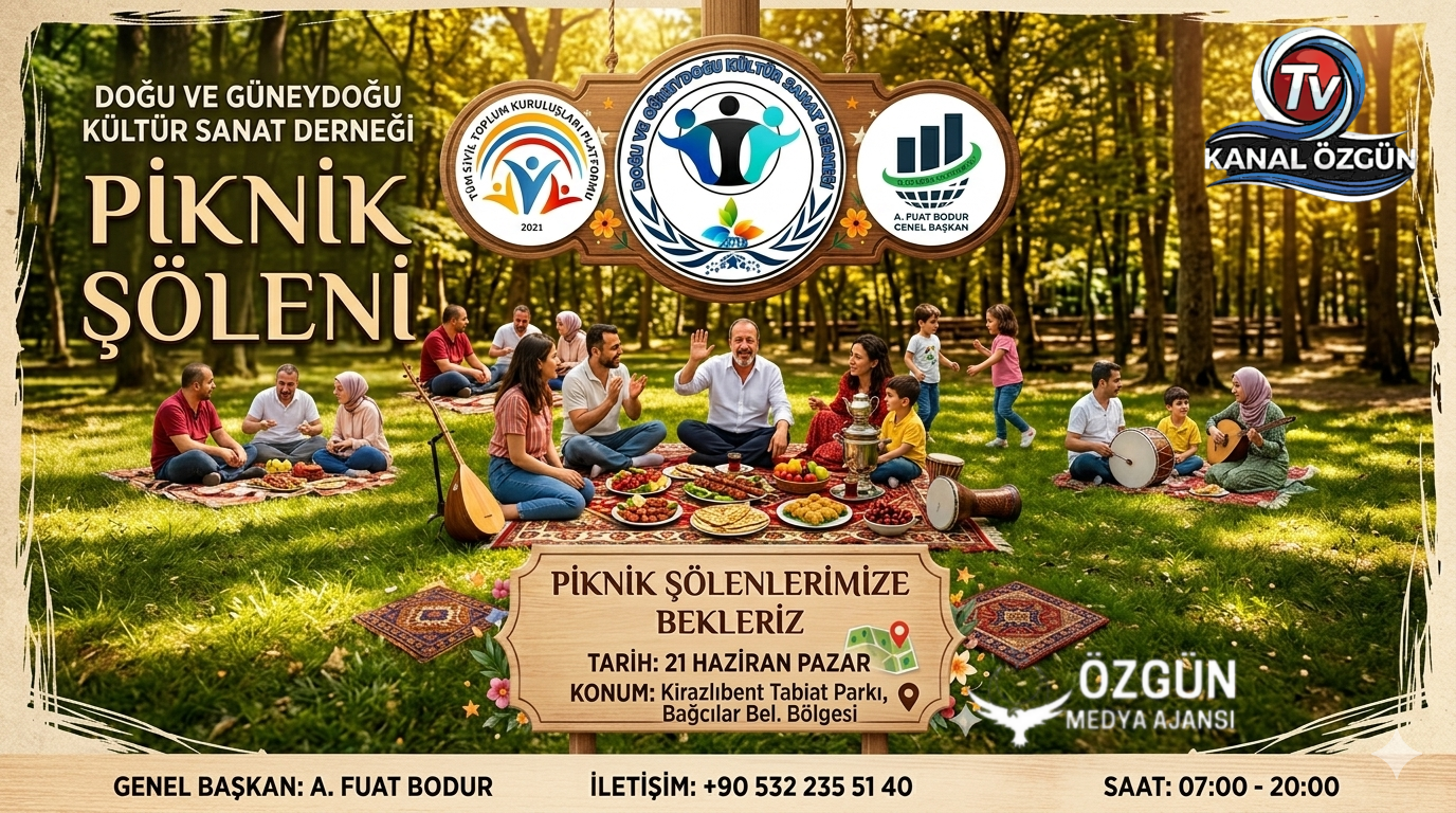 Doğu ve Güneydoğu Kültür Sanat Derneği’nden Büyük Piknik Şöleni: Tüm Vatandaşlar Davetli!