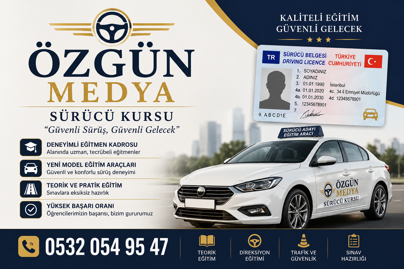EHLİYET ALACAKLAR MÜJDE! ÖZGÜN MEDYA SÜRÜCÜ KURSU VE KANAL ÖZGÜN TV İŞ BİRLİĞİYLE GÜVENLİ