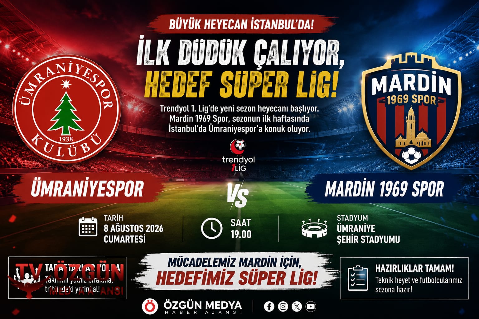 Büyük Heyecan İstanbul’da: İlk Düdük Çalıyor, Hedef Süper Lig!