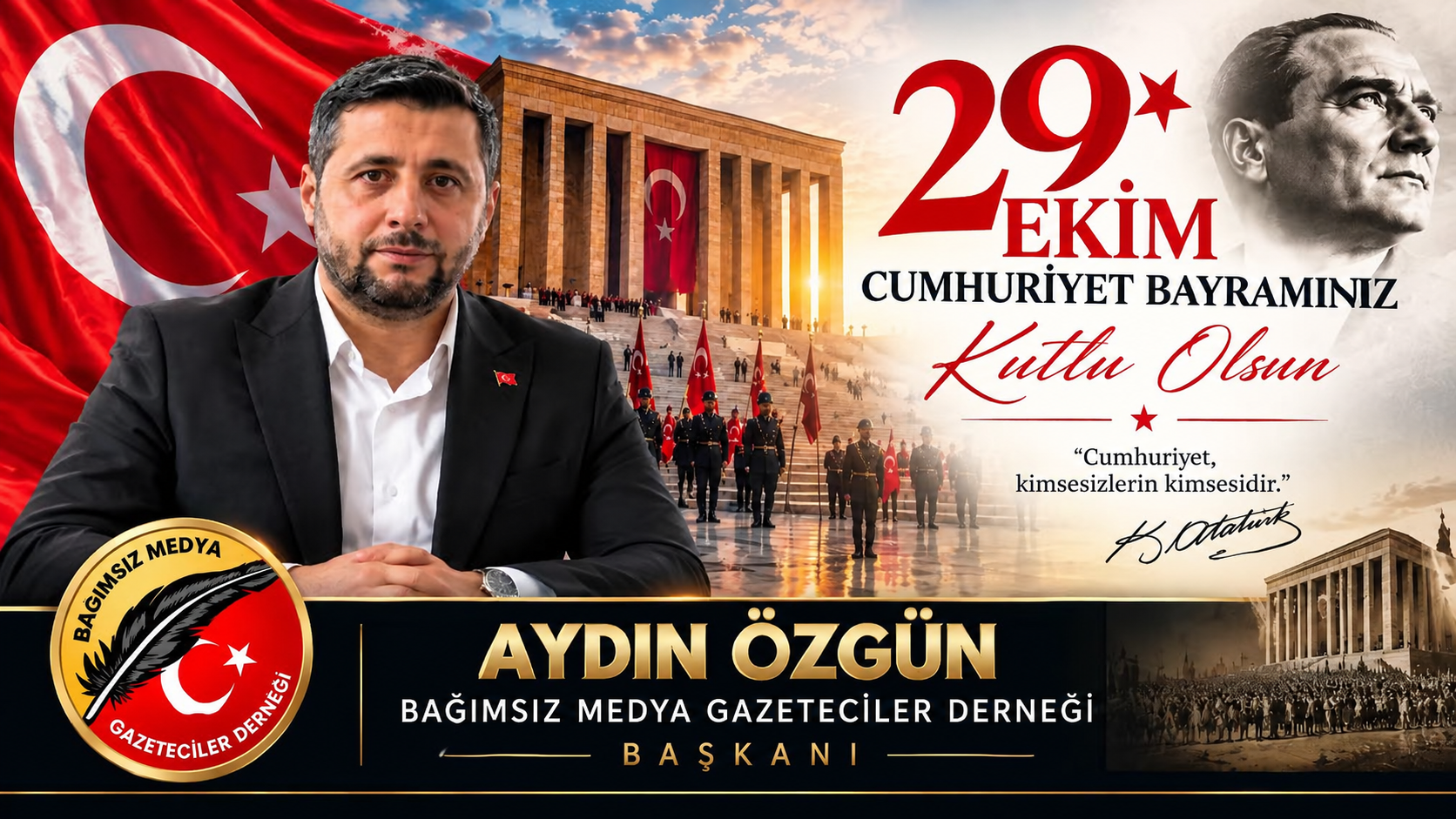 29 Ekim Cumhuriyet Bayramı: Aydın Özgün ve Necati Yıldırım’dan Mesaj
